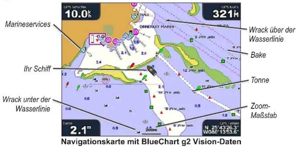 GARMIN GPSMap 5000 - Verwenden der Navigationskarte - 1