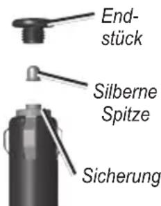 End- stück Silberne Spitze Sicherung