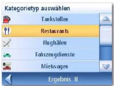 MAGELLAN RoadMate 1215 - Kategorien und Unterkategorien - 2