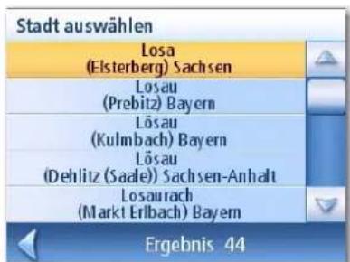 MAGELLAN RoadMate 1215 - Auswählen in Listen - 1