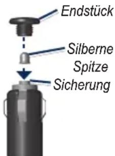 Endstück Silberne Spitze Sicherung