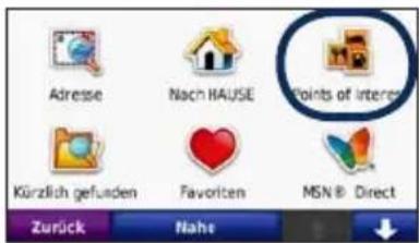 Adresse Nach HAUSE Points of Interest Kürzlich gefunden Favorite MSN® Direct Zurück Nahe