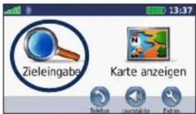 13:37 Zieleingabe Karte anzeigen Telefon lausstärke Frem