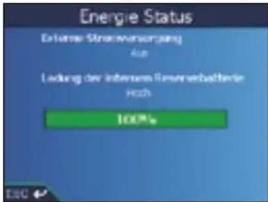 Energie Status External Energy Management Aus Lösung der internen Enersebetante High 100% CSC