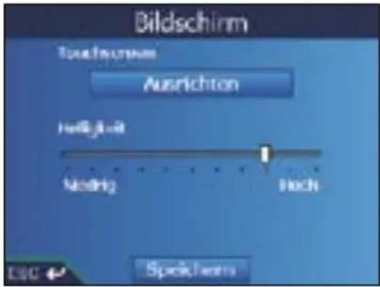Bildschirm Touchscreen Ausrichton Hofgalt Modrig Hoch Speichwerte
