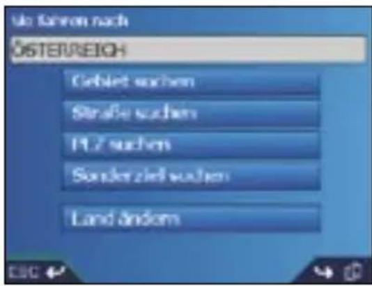 üb. Farven nach ÖSTERREICH Gebiet suchen Straße suchen PLZ suchen Sonder ziel suchen Land ändern