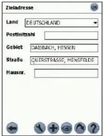 Zieladresse Land DEUTSCHLAND Postleitzahl Gebiet DAISBACH, HESSEN Straße QUERSTRASSE, MENSFELDE Hausnr.
