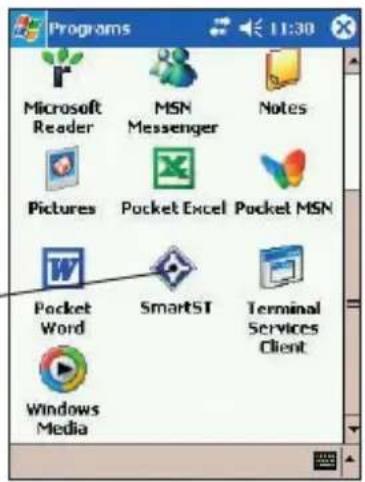 Programs Microsoft Reader MSN Messenger Notes Pictures Pocket Excel Pocket MSN Pocket Word SmartSI Terminal Services Client Windows Media