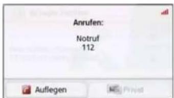 Anrufen: Notruf 112