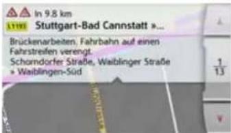 In 9.8 km Stuttgart-Bad Cannstatt »... Brückenarbeiten. Fahrbahn auf einen Fahrstreifen verengt. Schorndorfer Straße, Waiblinger Straße » Waiblingen-Süd 1/13