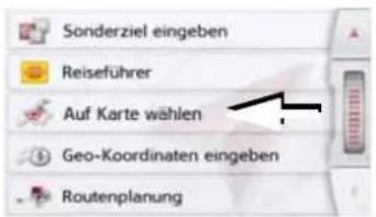 Sonderziel eingeben Reiseführer Auf Karte wählen Geo-Koordinaten eingeben Routenplanung