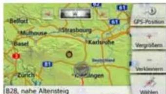 Belfort Mulhouse — Strasbourg Basel Zurich Karloupe Deutschland Kürzingen GPS-Position + Vergrößern - Verklemern Wahlen B28, nahe Altensteig