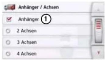 Anhänger / Achsen Anhänger ① 2 Achsen 3 Achsen 4 Achsen
