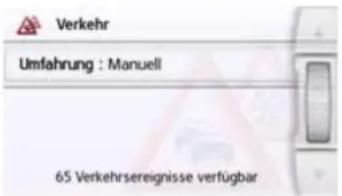 Verkehr Umfang : Manuell 65 Verkehrsereignisse verfügbar