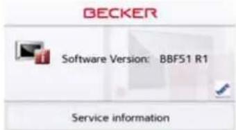 BECKER Software Version: BBF51 R1 Service information