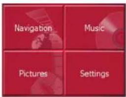 Navigation Music Pictures Settings