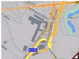 Map image with visible road markings and location labels, including 'ATP' and 'Home of the City'