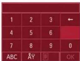 1 2 3 ← 4 5 6 7 8 9 0 ABC AY □ OK