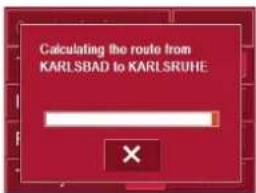 Calculating the route from KARLSBAD to KARLSRUHE