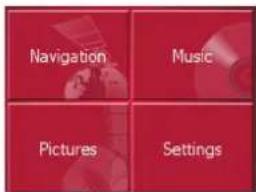 Navigation Music Pictures Settings