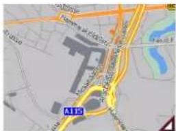 Map image with visible road markings and location labels, including a yellow route labeled 'A12'