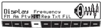 Display Frequency FM Am Pty Dis Res Txt Fil