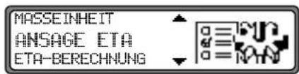MASSEINHEIT ANSAGE ETA ETA-BERECHNUNG