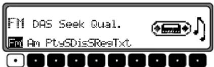 FM DAS Seek Qual. FM Am PtySDisSResTxt