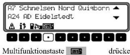 A7 Schnelsen Nord Quiaborn A24 AD Eidelstedt Multifunktionstaste drücke