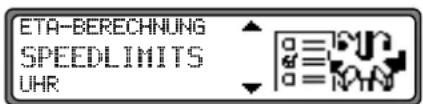 ETA-BERECHNUNG SPEEDLIMITS UHR: