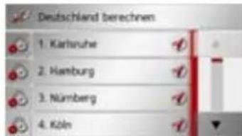 Deutschland berechnen 1. Karlsruhe 2. Hamburg 3. Nürnberg 4. Köln