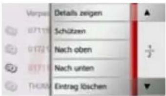Verpar Details zeigen Schützen Nach oben Nach unten Eintrag köschen