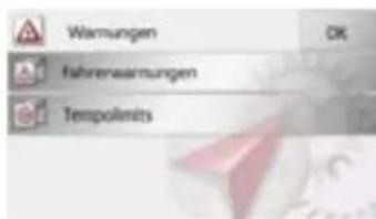 Warmungen Fahresawarmungen Tempolimits