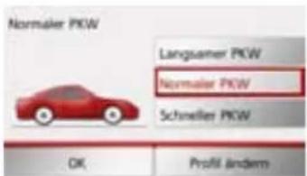Normaler PKW Langsamer PKW Normaler PKW Schmelier PKW OK Profit ändern