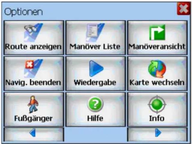 Hagenuk RouteFinder 300 EU - Das Menü Optionen - 1