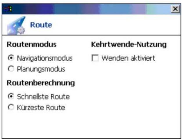 Hagenuk RouteFinder 300 EU - Routeneinstellungen - 2