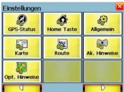 Hagenuk RouteFinder 200 EU - Das Menü Einstellungen - 1