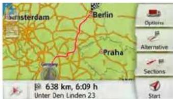 BECKER Transit 70 LMU Pro - Displaying the route - 1