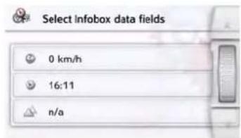 BECKER Transit 70 LMU Pro - Selecting Info box data fields - 2