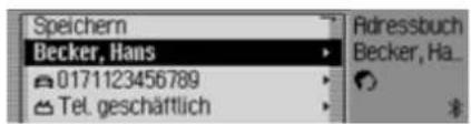 Speichern Becker, Hans 0171123456789 Tel. geschäftlich Adressbuch Becker, Ha...