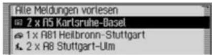 Alle Meldungen vorlesen 2 x A5 Karlsruhe-Basel 1 x A81 Heilbronn-Stuttgart 2 x A8 Stuttgart-Ulm