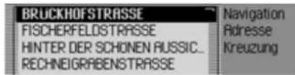 BRUCKHOFSTRASSE FISCHERFELDSTRASSE HINTER DER SCHONEN RUSSIC... RECHNEIGRABENSTRASSE Navigation Adresse Kreuzung