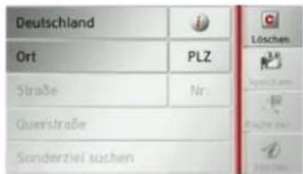 Deutschland Ort PLZ Straße Nr. Querstraße Sonderziel suchen