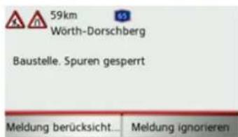 59km Wörth-Dorschberg Baustelle. Spuren gesperrt Meldung berücksicht... Meldung ignorieren