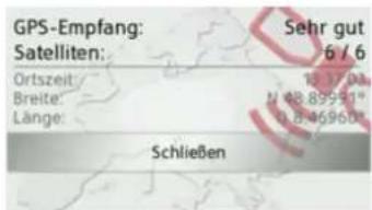 GPS-Empfang: Satelliten: Ortszeit Breite: Länge: Schließen Sehr gut 6 / 6 13.37.04 148.899910 15.8469600