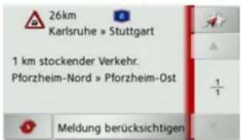 26km Karlsruhe » Stuttgart 1 km stockender Verkehr. Pforzheim-Nord » Pforzheim-Ost Meldung berücksichtigen