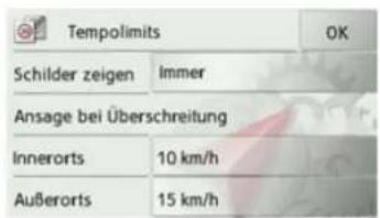 Tempolimits OK Schilder zeigen Immer Ansage bei Überschreitung Innerorts 10 km/h Außerorts 15 km/h