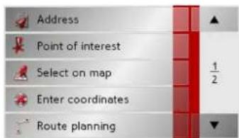 BECKER Traffic Assist Z 200 - TheNavigation menu - 2