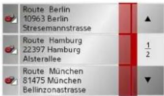 BECKER Traffic Assist Z 200 - Route list - 1