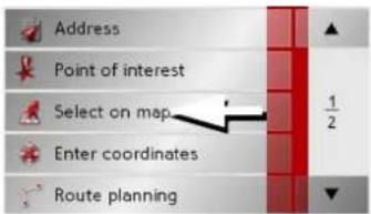 BECKER Traffic Assist Z 200 - Navigation menu: Select on map - 1